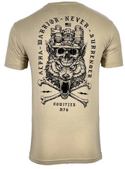 Howitzer Style Men’s T-Shirt ALPHA WARRIOR Military Grunt M L XL 2XL 3XL 4XL 5XL