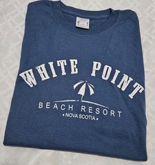 White Point Beach Resort , Nova Scotia Tshirt. Gildan New with tags