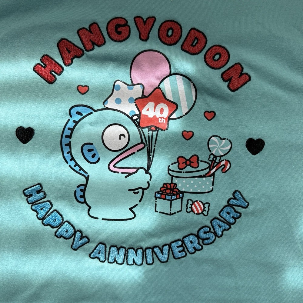 Sanrio Hangyodon 40th Anniversary Teal T-shirt New With Tags From Japan Large