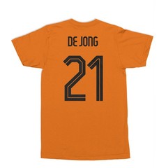 Netherlands De Jong 21 Soccer Inspired Jersey Style Unisex T-Shirt