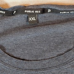 Public Rec Mens Gray Heathered Crew Neck Short Sleeve T Shirt XXL Pima Cotton