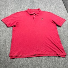 Disney Park Men’s Red T-Shirt Short Sleeve Collared Neck Size L