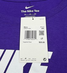 Nike T Shirt Men’s 3XL Purple Swoosh Short Sleeve Crew Neck NWT