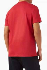 Armani Exchange Men’s Slim Fit Basic Pima V Neck Tee, Red, Sz Large