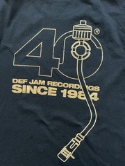 Def Jam Recordings 40th Anniversary Since 1984 Black/Gold Graphic T-Shirt Sz. S
