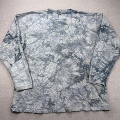 Vintage 90s Back to Earth T-Shirt Size 2XL Wolf Nature Tie Dye Long Sleeve *FLAW