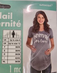 Napping For Two – Novelty Graphic T-Shirt – Maternity Pregnancy Shirt -S/M – NEW