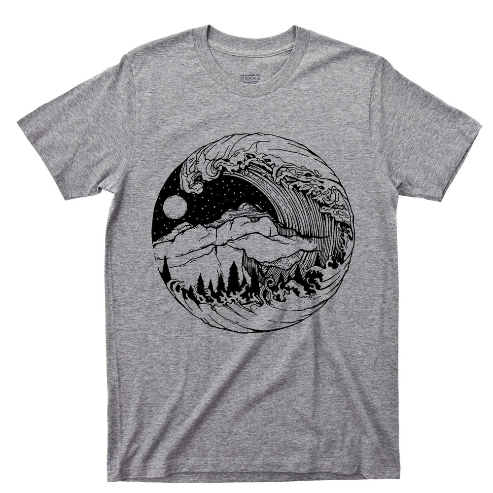 Tsunami T Shirt Hurricane Storms Breaking Ocean Rogue Waves Sea Shipwrecks Tee