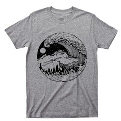 Tsunami T Shirt Hurricane Storms Breaking Ocean Rogue Waves Sea Shipwrecks Tee