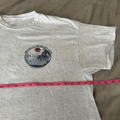 J. Galt Shirt Mens Large Gray Natives Of The Golden Coast Graphic Tee Back Print