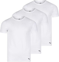 PUMA Men’s Big & Tall 3-Pack Classic T-Shirt WHITE XX-Large Tall 2XLT