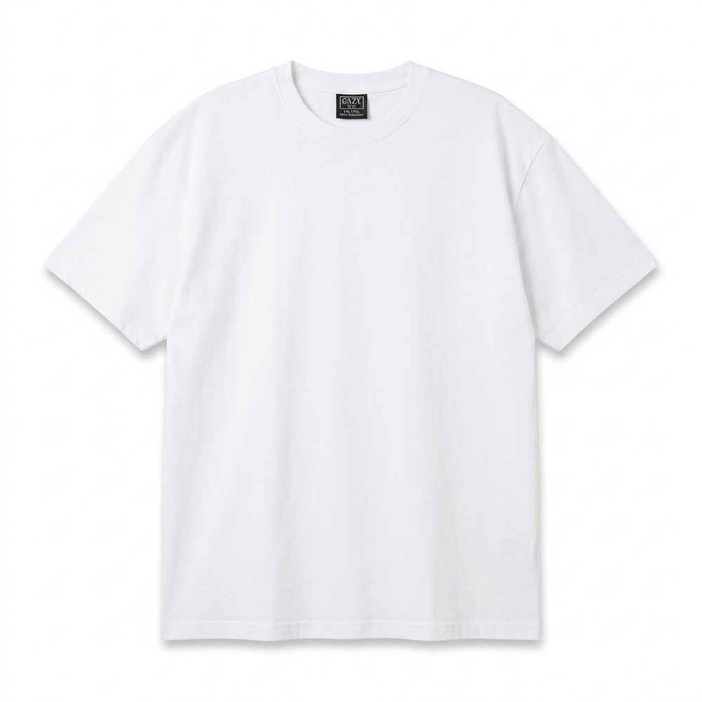 Mens Plain White T-Shirt CrewNeck Oversized Blank Heavyweight Cotton Tee 3XL-4XL