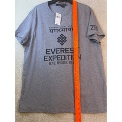 RLX Ralph Lauren Everest Expedition Shirt Mens Large Gray Khumbu Himal Nepal NEW