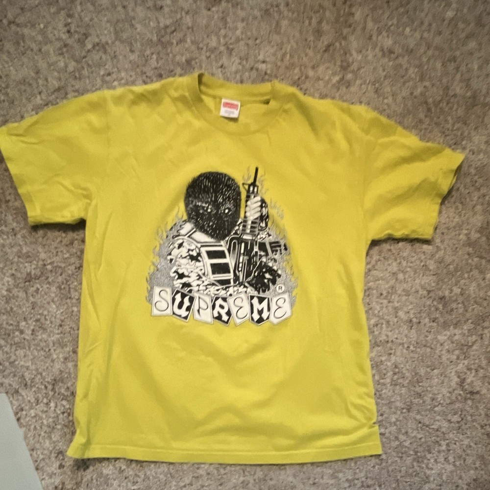Supreme Mercenary T-shirt Yellow, Size M 2019 Release Sulfur, rare color