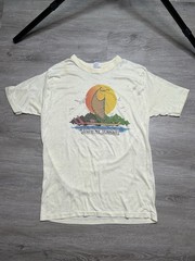 Vintage 70s 1979 Ancient Hawaii T-Shirt single stitch Boat Thin Distressed