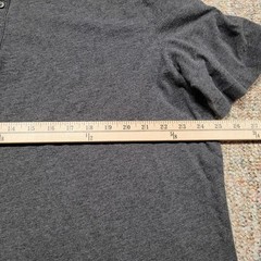 Duluth Trading Co Shirt Mens XL Gray Henley Organic Cotton Short Sleeve Work
