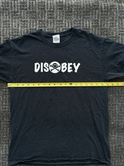 Def Con Disobey Black Double Sided T Shirt Fits M/S (measurements) Y2K