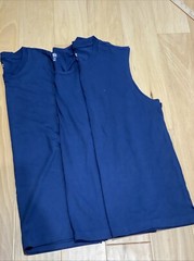 (Lot 3x)ATHLETIC WORKS DRIWORKS NAVY BLUE TRI BLEND MUSCLE Tank Sz M Bundle Of 3