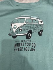 Kiwi Planet T-Shirt Men’s Size XL Seafoam Green Short Sleeve Crew Neck VW Bus