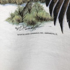 Used 90’S-00’S Hanes HEAVYWEIGHT 50/50 Bird Print Animal T-Shirt Men’s XL eq…
