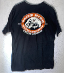 Harley-Davidson Mile High Motorcycles Spell Out T-Shirt Aurora CO American Flag