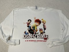 2000s Y2K 2012 Dino Time Animated Fantasy Movie Promo Long Sleeve T-Shirt, S NEW