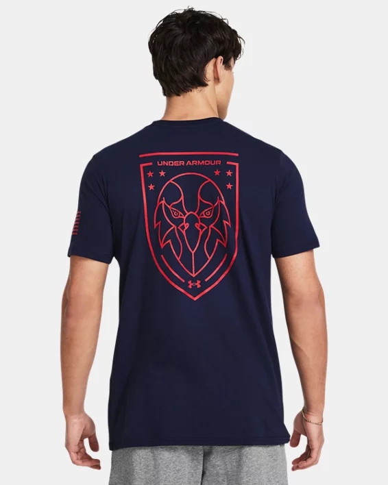 Under Armour 1382993 Men’s UA Freedom Eagle Left USA Flag Short Sleeve Shirt XL