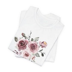 Watercolor Floral Trendy Spring Rose Mother’s Day Dusty Rose & Wildflower Shirt