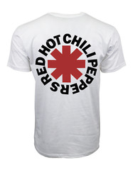 RED HOT CHILI PEPPERS UNISEX ADULT T SHIRT WHITE