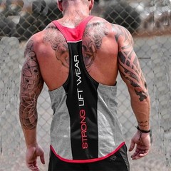 Men’s Gym Tank Top Muscle Shirt Sleeveless T Shirt Workout Fitness Training Tee