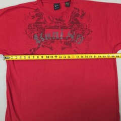 Karl Kani Gold Shirt Mens 2XL Red Wings Textured Graphic Grunge Y2K Skater