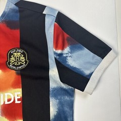 HUF Worldwide Soccer Size Medium Jersey Tee T-Shirt Blue Black RARE FUTBOL 02