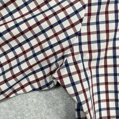 Mizzen Main Shirt M Trim Fit White Check Stretch Performance Long Sleeve Button