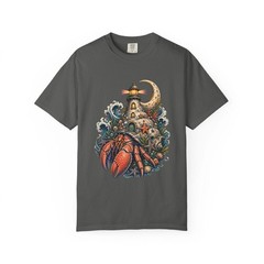Cosmic Hermit Crab Lighthouse Graphic T-Shirt