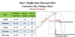 Men’s 3-Pack Long Sleeve Thermal Shirts Soft Knit Ribbed Warm Classic ( S-2XL )