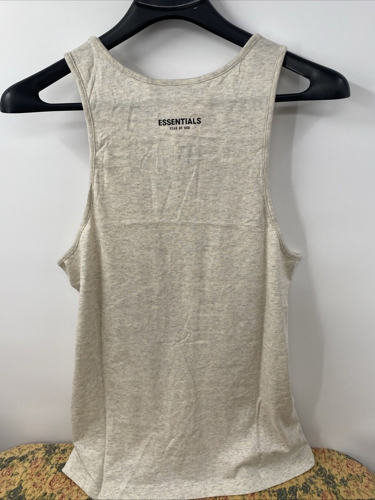 Essentials fear of gods Grey Tank Top Size Medium. Color Light Oatmeal