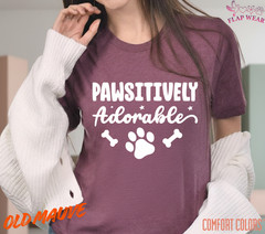 Unisex Pawsitively Adorable Dog Paw Print T-Shirt – Cute Pet Lover Graphic Tee
