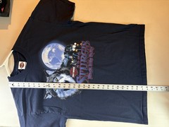Harley Davidson T-Shirt L Blue Sturgis Wolf Full Moon 2009 Rally Biker Cowboy
