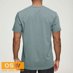 5 X Mens Crew Neck Premium Cotton Side Seamed Face Short Sleeve Tee Shirt TS43