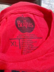 The Beatles John Paul George Ringo T-Shirt Red XL 2011 Official Band Tee