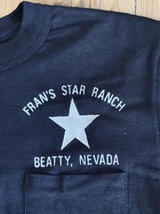 NOS Vintage 80s Frans Star Ranch Brothel Beatty NV Single Stitch Pocket Tee Med