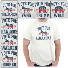 Vote Booker 2020 President Democrat Election Adult Short Sleeve Crewneck Tee