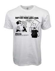90s SIMPS0NS ‘BART’S FRIEND LANDS A BABE’ TV GUIDE T SHIRT OFFICIAL ITEM