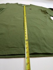 mens champion 100% authentic crewneck L/S t-shirt size large soild logo green