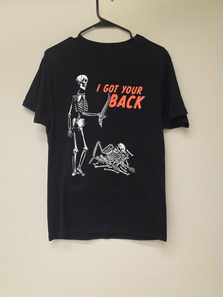 Way to Celebrate Halloween Mens Medium Black T-Shirt Skeleton Funny Graphic M
