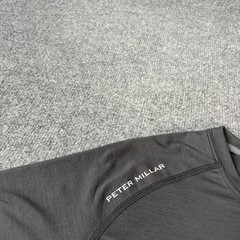 Peter Millar Aurora Shirt Mens Small Grey Performance Long Sleeve Golf UPF 50