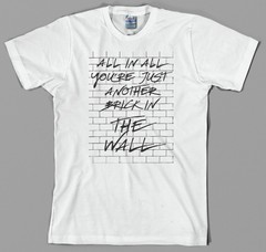 Pink Floyd inspired T Shirt Another brick in the wall roger waters david gilmour
