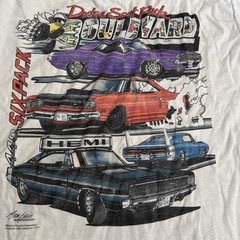 Dodge Scat Pack Six Pack 440 Brad Bauer 1999 Vintage T-Shirt Large Thrashed