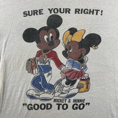 Vintage Mickey Mouse Good To Go Shirt Mens Large Rap Hip Hop Parody Distressed