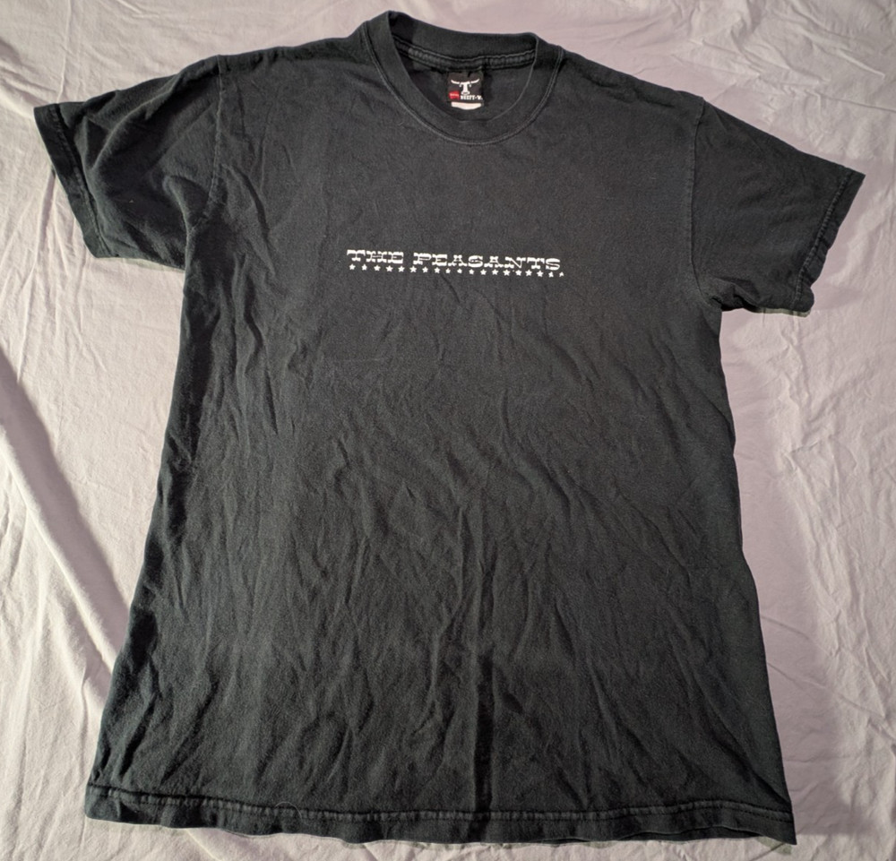 The Peasants T-Shirt Vintage Black Size Medium Indie Rock Boston Band Tee